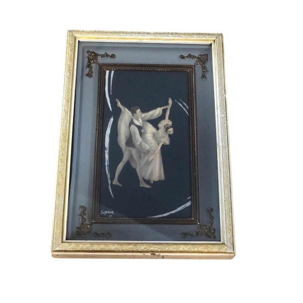 Vintage Framed Ballerina Print Lithograph Sophie Sophie ©TMCO